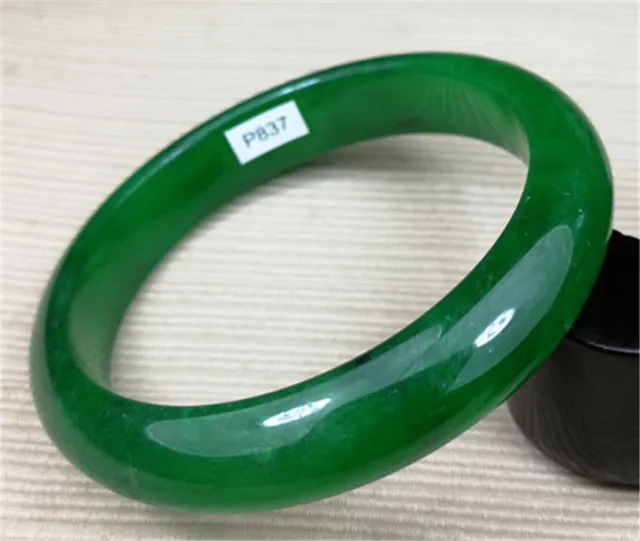 52MM New  Ice Green Jadeite Jade Bracelet Bangle Jadeite Jade Bracelets（Trumpet）