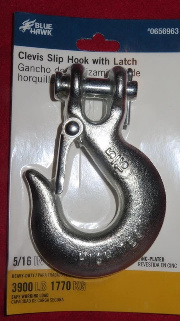 Blue Hawk Clevis Hook With Latch 5/16 In 3900Lb Nip 656963