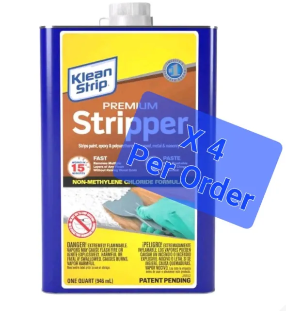 4 X 1 Qt. per Premium Paint Remover And Stripper 4 per order
