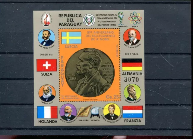 Paraguay Block 297 Nobel Prize