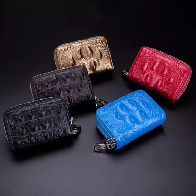 Mens Womens Wallet Credit Card Holder Leather RFID Blocking Zipper Pocket Purse