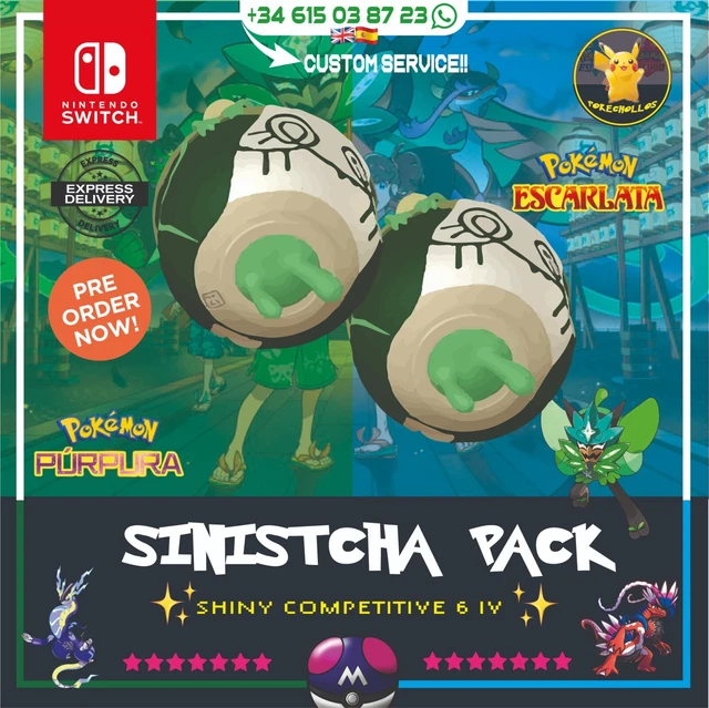 Pokemon Scarlatto E Violetto Box Pokémon Scarlatto/Viola - Poltchageist Shiny Con Best 6IV Personalizzabile (Account/Digi) Pokémon Scarlatto Poltchageist 6iv