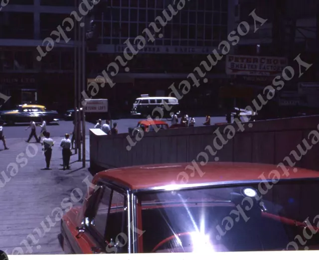 Sl69 Original slide 1967 Hong Kong downtown Lee Kee Bldg Lee Chow 202a