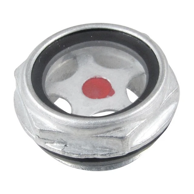 26mm Male Threaded Metal Air Compressor Oil Level Sight Glass Q9C5
