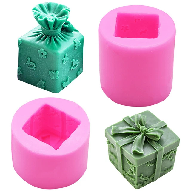 Bougie en silicone moule bricolage 3D savon artisanat résine moules boîte-cadeau