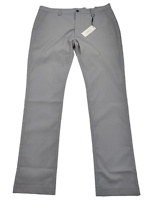 BNWT Da Uomo Calvin Klein Golf Taglia W38 L33 lunghe argento grigio chiaro pantaloni sportivi