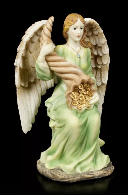 Figura de Ángel - Fortuna Con Monedas Oro - Fantasía la Guarda Suerte Decoración