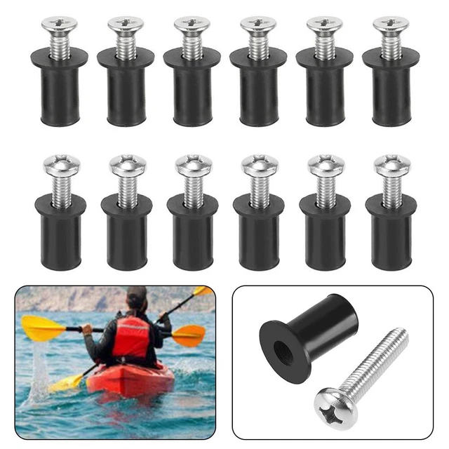 Kit écrous en caoutchouc M5 vis anti-vibrations en acier inoxydable pour canoë
