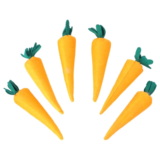 6 Pcs Giocattolo Di Carota Decorazione Pasquale Mini Cestino Oggetti Di Scena