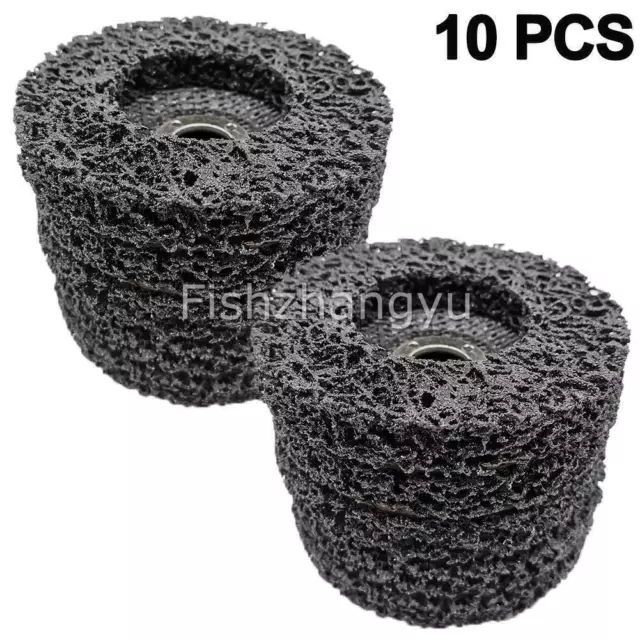 5/10PCS 100mm POLY STRIP DISC WHEEL PAINT RUST REMOVAL CLEAN ANGLE GRINDER HOT 2