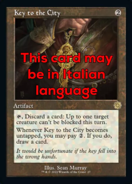 Mtg Key To The City 27 Foil Exc - Chiave Della Città - Brr It - Magic