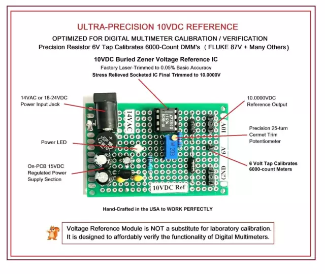 New 10V High Precision Lt1236-10 Voltage Reference Calibrator Trimmed To 10.0000