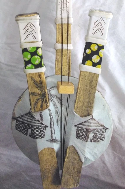 6 STRING INDIGENOUS West African Musical Instrument Kora Handmade Harp ...