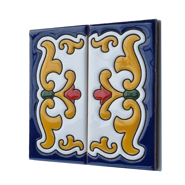 Authentic 11 x 5.4 cm Malaga Hand-Painted Ceramic Spanish Address Number Tiles 3