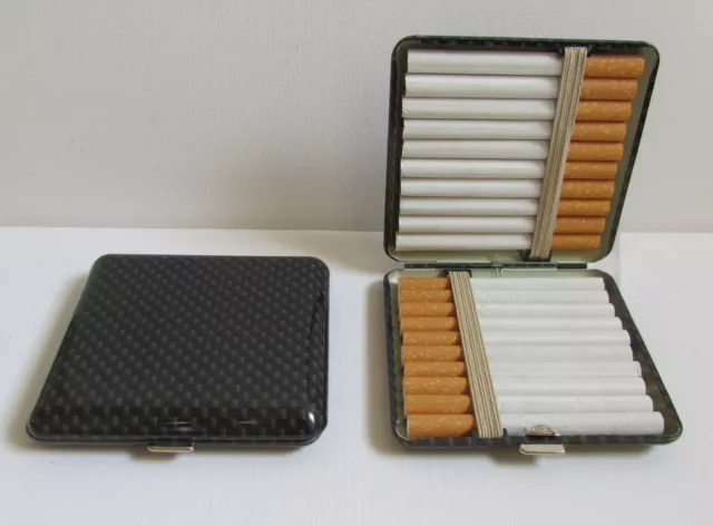☆ Zigarettenetui - CARBON 20 - 20 Zigaretten (Metall Etu Zigarettenbox)