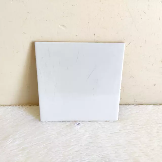 1940 Vintage Parshuram Beautiful White Plain Furniture Tile Old Decorative TL18