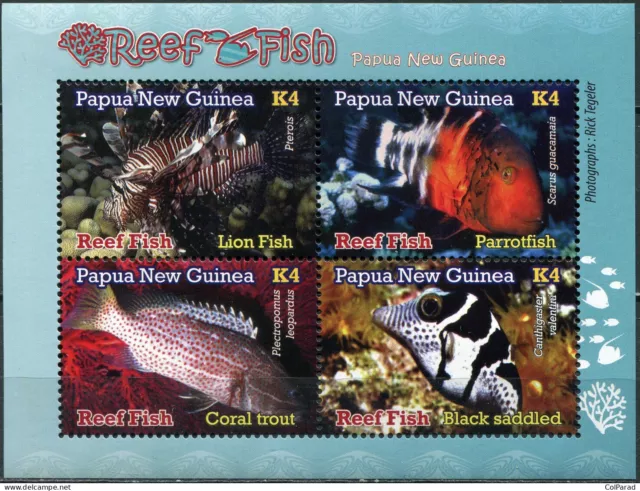 Papua New Guinea 2019 - Reef Fish of Papua New Guinea - Sheetlet - MNH