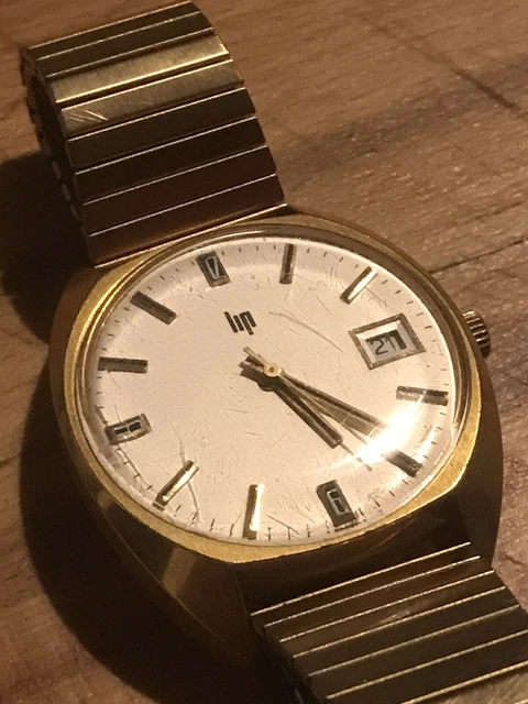 Montre Vintage Lip Classics 07 14 - Couleur Or, Référence 2436, Occasion à Réviser - Pour Femme
