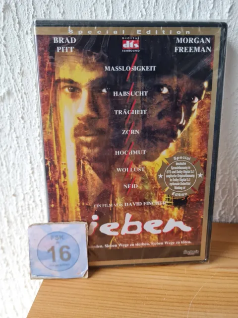 Sieben - Brad Pitt - Morgan Freeman  - DVD  -  NEU OVP