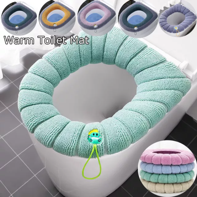 Universal Warm Toilet Mat Toilet Seat Cushion Cover Soft Washable Bathroom Mat