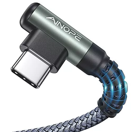 AINOPE Câble USB C [paquet de 2, 6,6 pieds] Charge rapide 3.1A, câble 2M Grey