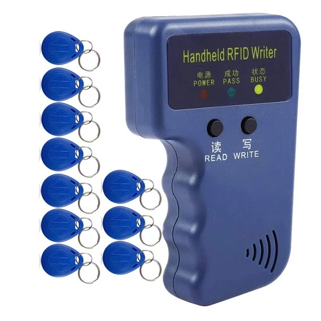 Handheld 125KHz RFID Reader Writer Duplicator Copier, Upgrade ID Card Clone Q9M9