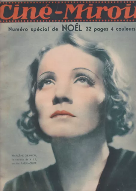 CINE MIROIR - marlene DIETRICH - COVER 1931 - n° 351.numero speciale.+d