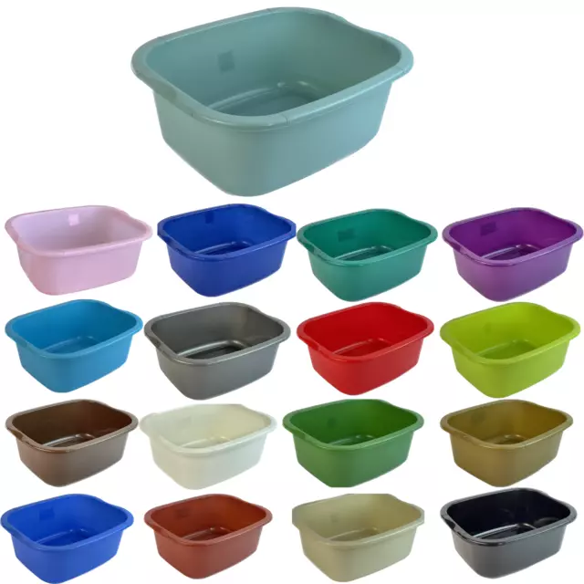 Washing Up Bowl Dish Wash Tub Plastic Basin Mixing Sink Tidy 11 Ltr Rectangular