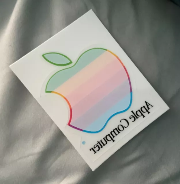 Vintage Apple Static Window Sticker from 1996 BRAND NEW ref.956b