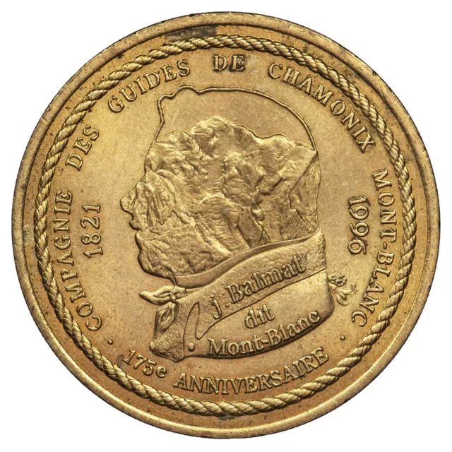 France 1,5 Euros 1996 Chamonix Mont-Blanc temporary euro brass