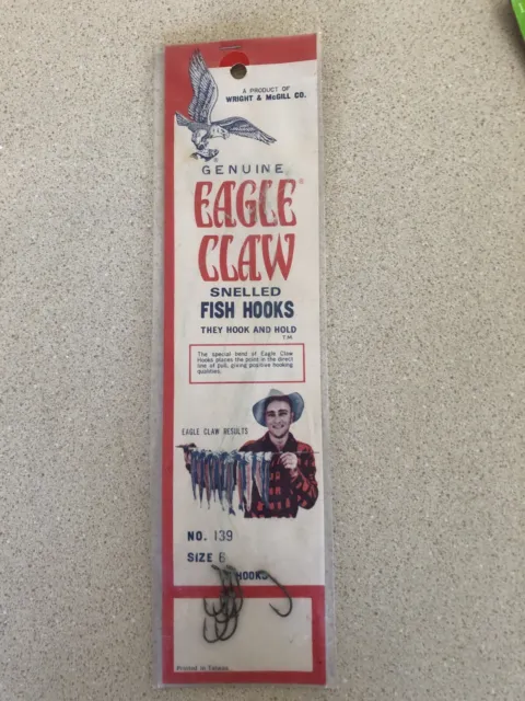 PACKAGE OF 6 Eagle Claw Snelled Fishhooks Classic Style 139 Size 6 New  Unopened $4.00 - PicClick