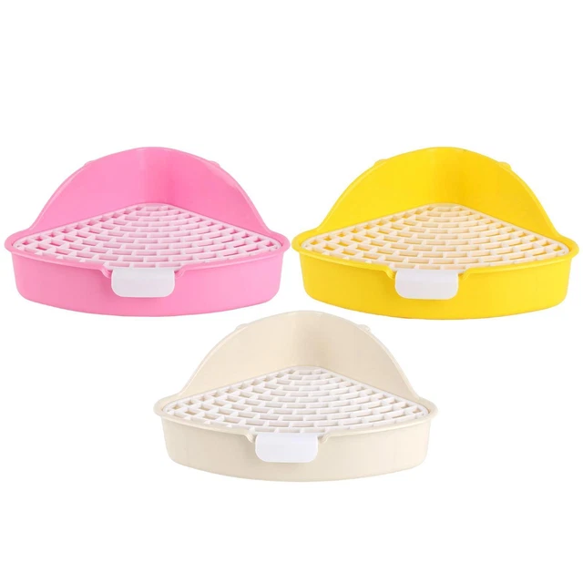 Triangle Potty Trainer Corner Litter Literie Box Pet Pan Baby Rabbit,