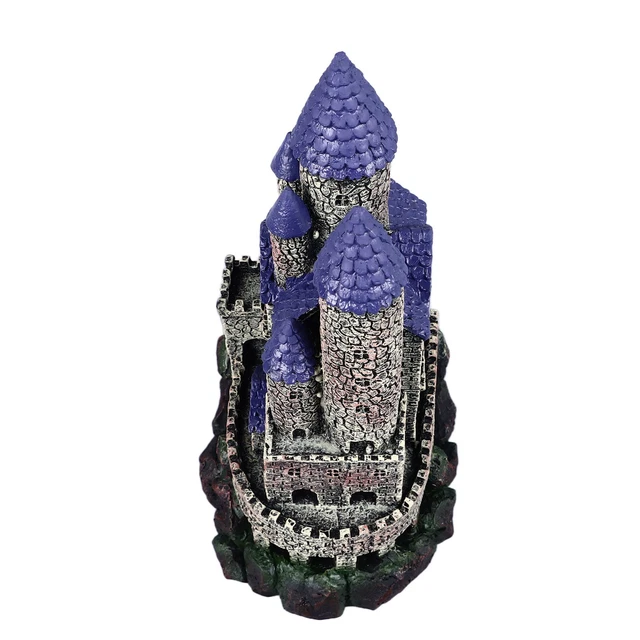 Resin Castle Decorations Hideout Cave Fish Tank House Ornament Aquarium
