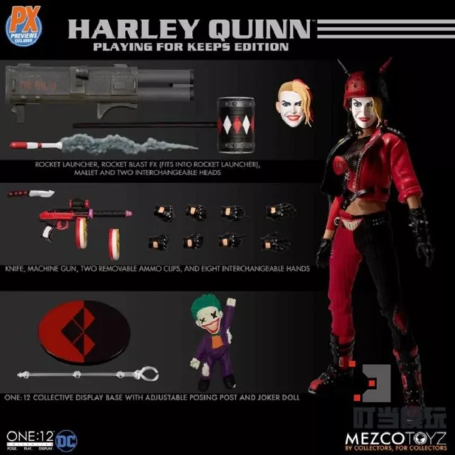 Mezco One:12 Harley Quinn Playing For Keeps Edition New Figure Hot Toy In Stock