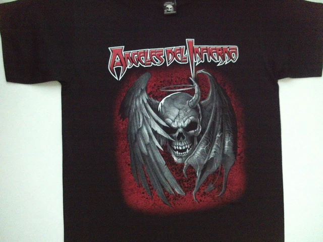 T-shirt Concert Vintage Angeles Del Infierno - Noir - 100% Coton - Tailles S à 5XL - Neuf Avec étiquettes