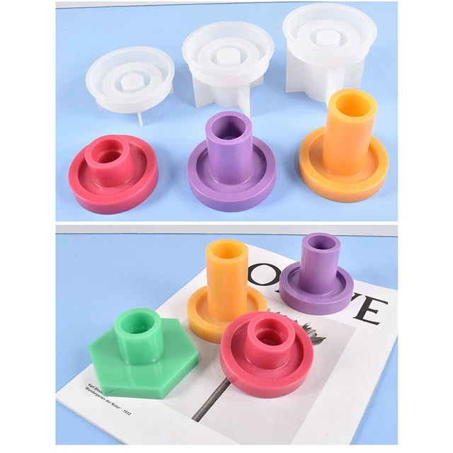 Stampo per candela stampo per colata intonaco epossidico resina stampo rotondo in silicone
