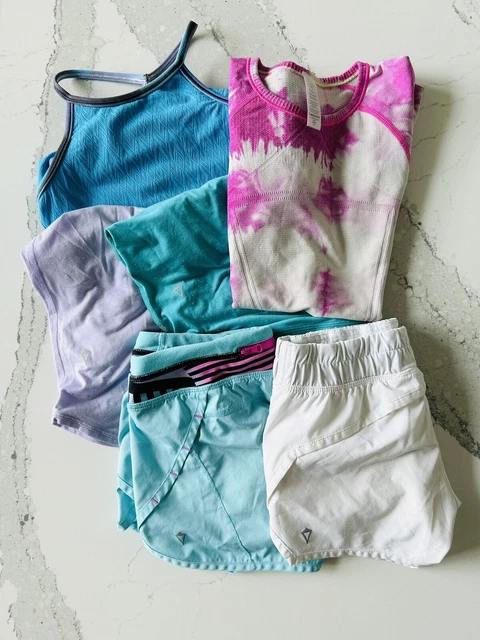 Ivivva by Lululemon size 8 Lot Of 3 Tanks 2 Shorts 1 Short Sleeve