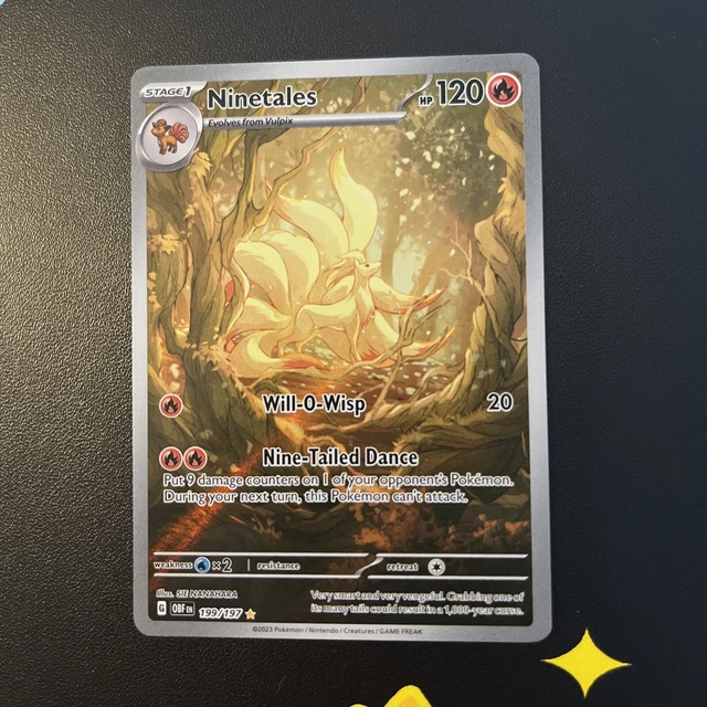 ninetales pokemon card holographic Vintage Ninetales 12/102 Holo Pokemon Card 1995 ,96, 98 EXCELLENT