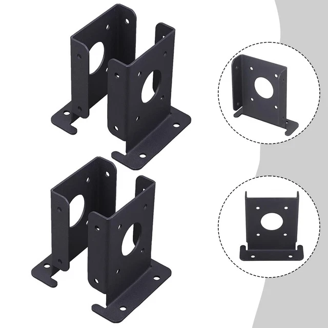 Kit Supports De Montage Acier 3 Pièces 18x18 - Soudés, Peinture Noir, Pour Camion Remorque