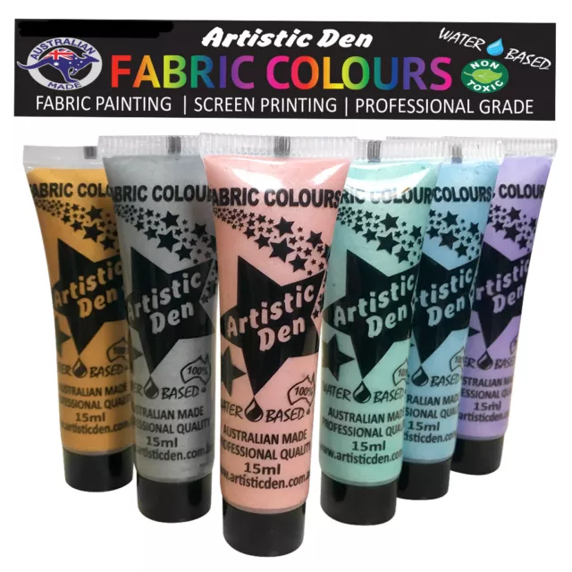 Metallic Fabric Paint Metallic Textile Paints  6 x 15ml Permaset Comp **