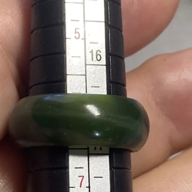 Nephrite Jade Band Ring Size 6 OLD Vintage