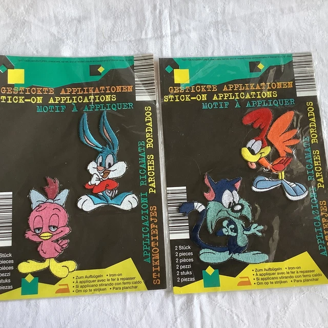 4Baby Looney Tunes tweety pie sylvester road runner& Bugs Bunny Iron on Patches.