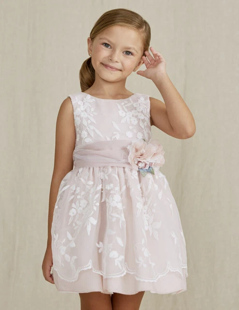 Abito da cerimonia bambina ragazza Mayoral Abel e Lula rosa con fiori 10/14 anni