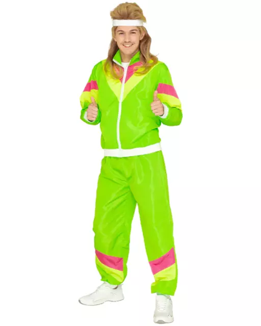 80s Neon Tracksuit Mens Costume