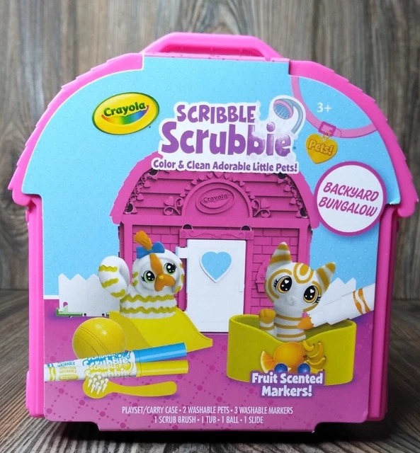CRAYOLA Scribble Scrubbie Pets Backyard Bungalow Washable Toys Color & Clean