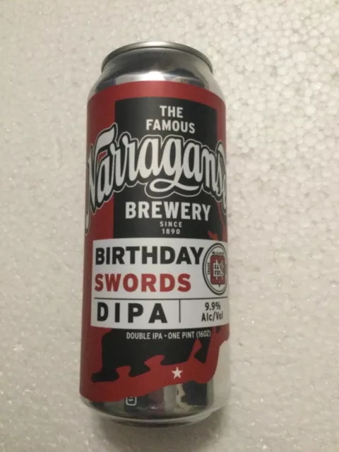 Narragansett Brewery Birthday Swords DIPA 16oz Beer Can Providence Rhode Island