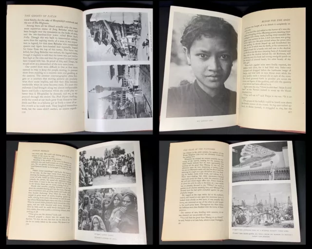 1940s Vintage Travel Book 1st Edition BURMA India CHINA Nepal PHOTOS illustrated