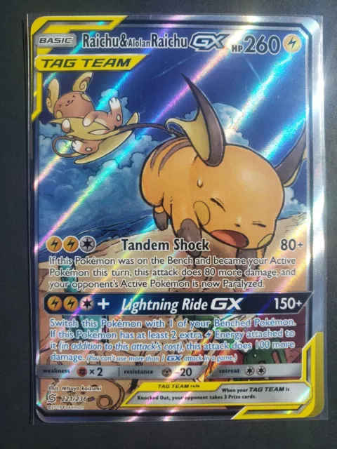 Raichu & Alolan Raichu-GX UNM 221