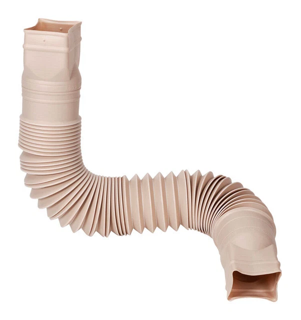 Amerimax 85014 Flex-A-Spout Tan Vinyl Downspout Extension 4.5 Hx4.5 Wx55 L in.