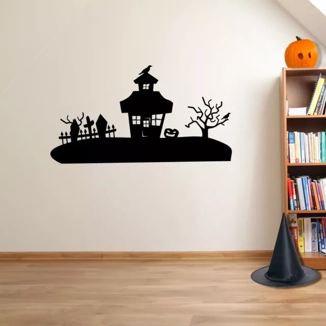 Halloween Spooky House Creepy Party Decoration Window Stickers Vinyl Decals A110
